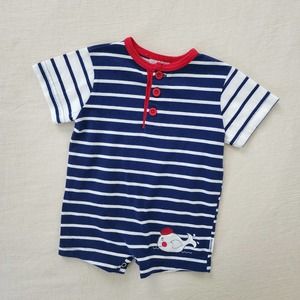 Vintage Healthtex Sailor Whale Romper 12-18 months